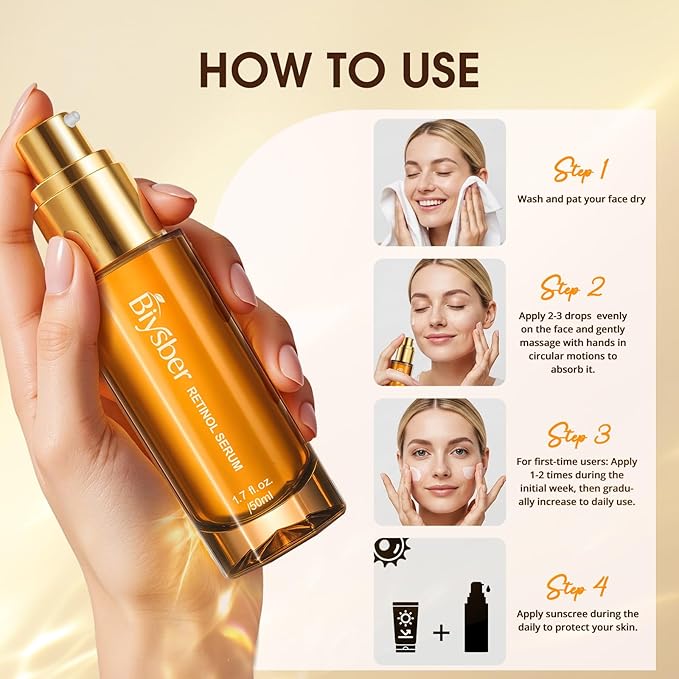 Retinol Collagen Serum for Face: Anti Aging & Anti Wrinkle Repair Serum with Boost Hydration Formula - Day/Night Facial Firming Neck Plump Skin Care for Women/Men(1.70 Fl Oz)
