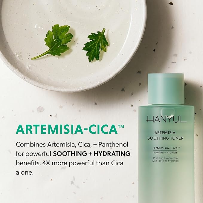 HANYUL Artemisia Soothing Toner with Centella Asiatica and Panthenol | Hydrating & Calming Facial Toner for Sensitized Skin, Skin Prep, Vegan, 5.07 fl. oz.