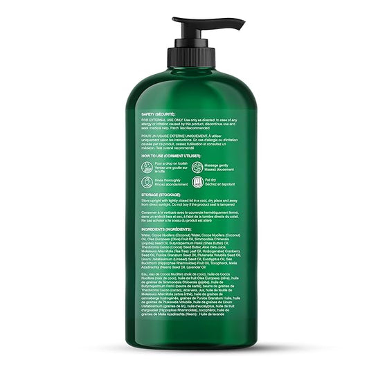 Botanic Hearth Eucalyptus & Tea Tree Body Wash | 16 Fl Oz | Helps Soothe Skin, Refreshing And Invigorating, Cleansing Shower Gel For Men And Women | Sulfate Free, Paraben Free