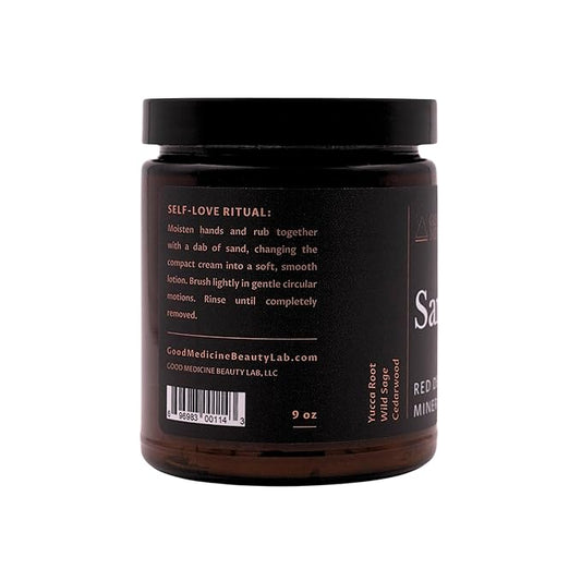 Sand Red Mineral Polish for Body & Face - Deep Exfoliator Scrub with Desert Mineral Sand - Natural Ingredients - Skincare for Women and Men (9 oz)