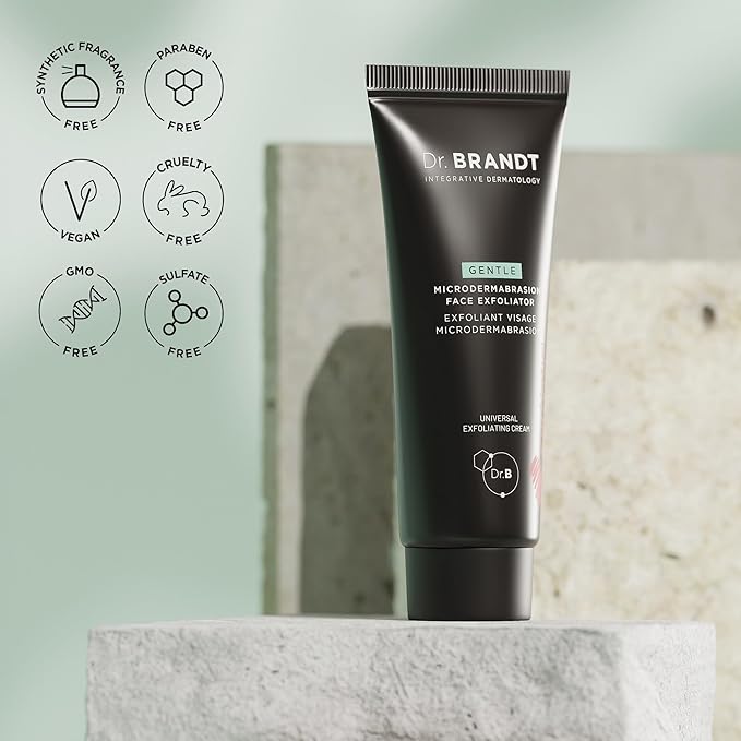 Dr. Brandt Microdermabrasion Renewing Face Exfoliator - Reduces Dull Skin, Uneven Texture, Fine Lines, Acne Scars & Wrinkles - 2.0 oz