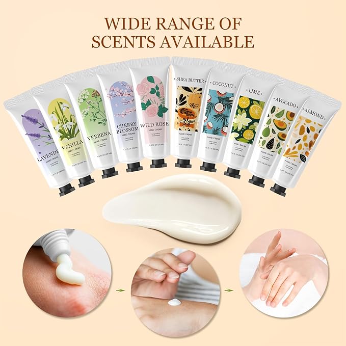 BODY & EARTH 30 Pack Hand Cream Bulk, Mini Hand Lotion, Travel Size Lotion for Women, Teacher Gifts, Bridesmaid Gifts and Bachelorette Party Favors