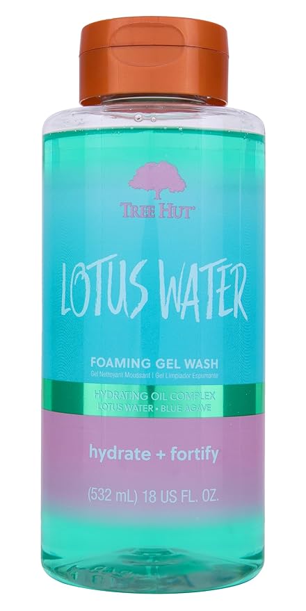 Tree Hut Lotus Water Foaming Gel Wash | Cleanse & Soothe Skin Without Stripping Moisture | Made with our Hydrating Oil Complex | 18 fl oz.