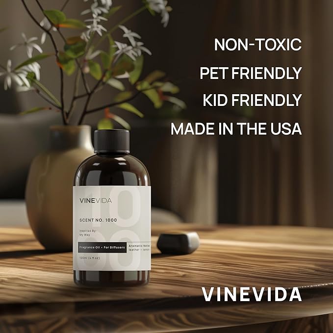 VINEVIDA [4 Fl Oz] Lavender Vanilla Fragrance Oil for Cold Air Diffusers, Essential Oils for Diffuser Oil Refill & Air Freshener Room Spray