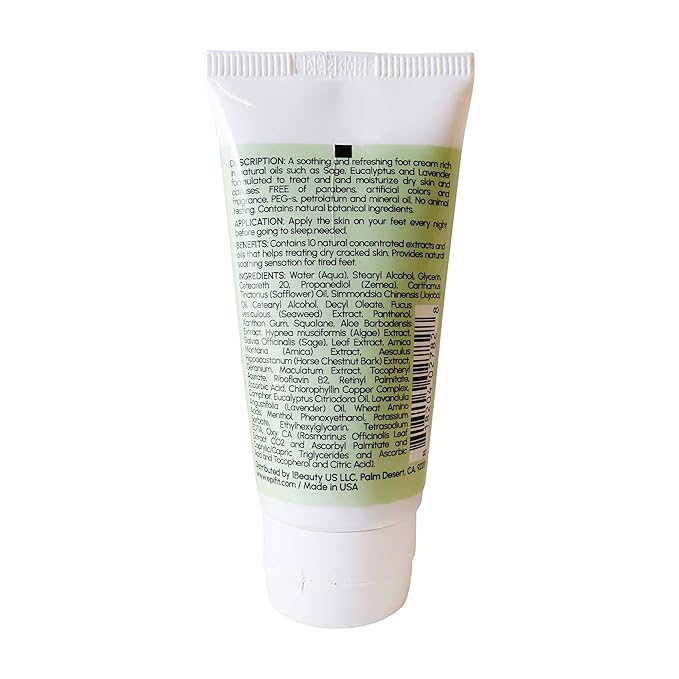 Aromatherapy All Natural Moisturizer Foot Cream with Rosemary Lavender Eucalyptus Sage and Seaweed 2 Ounces 4 pack