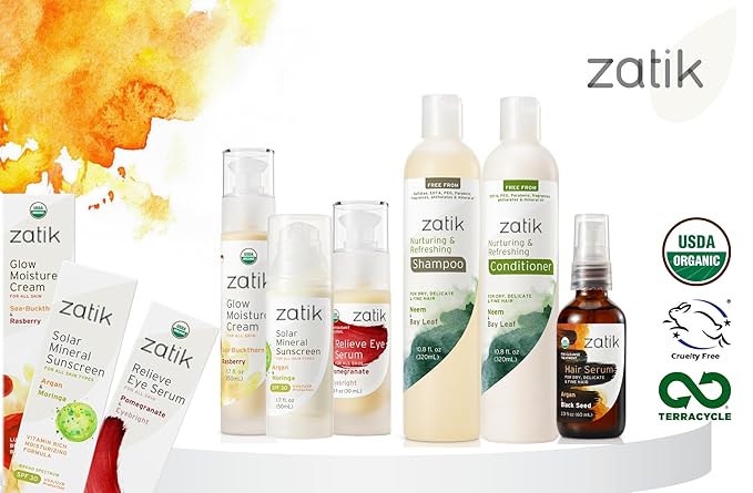 Zatik Naturals - Harmony Moisturizer with Rose and Neroli Blossom, USDA Organic, Vegan, Non GMO, Gluten Free, Soy Free, Alcohol Free, pH Balanced, Biodegradable, 1.7 fl oz 50ml