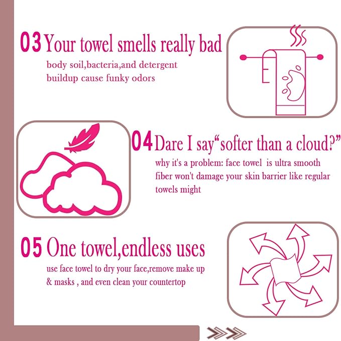 Facial Towels 7.87"×7.87", Extra Thick & Soft Disposable Face Towels for Makeup Removal, Sensitive Skin Care & Baby Care, No Fragrance, No Fluorescent Agents, 120 Count (Pack of 2)