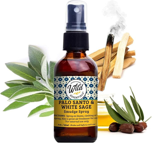 Wild Essentials All Natural Essential Oil Sprays, 2 Ounce, 60ml, Organic Witch Hazel, Aromatherapy, Made in USA
