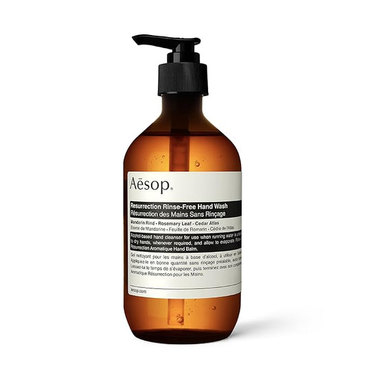 Aesop Resurrection Rinse-Free Hand Wash | Cleanse and Hydrate Without Water | Alcohol Based Formulation | 16.9 oz