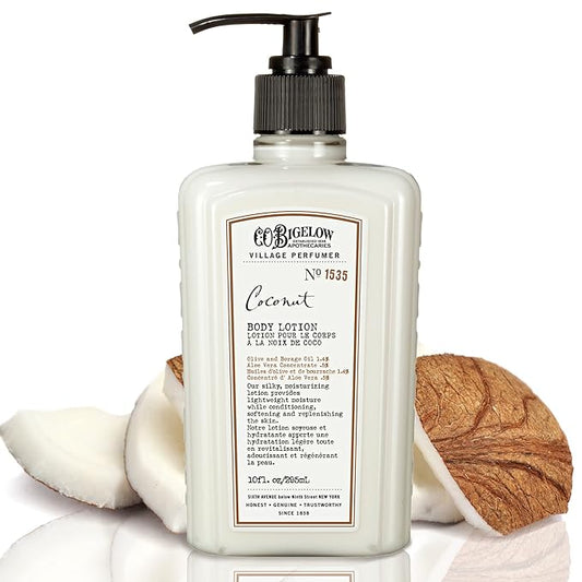 C.O. Bigelow Coconut Apothecary Duo Hand Care Gift Set, Hand Wash & Body Lotion, Liquid Soap & Moisturizing Lotion, Set of 2, 10 Fl Oz