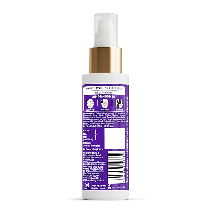 Parachute Advansed Rosemary Hair Serum for Women with Coconut Milk for Nourishing Hair | For Damage Resistance & Stronger Hair| 24-Hour Super Smoothness| 3.3 Fl.oz.