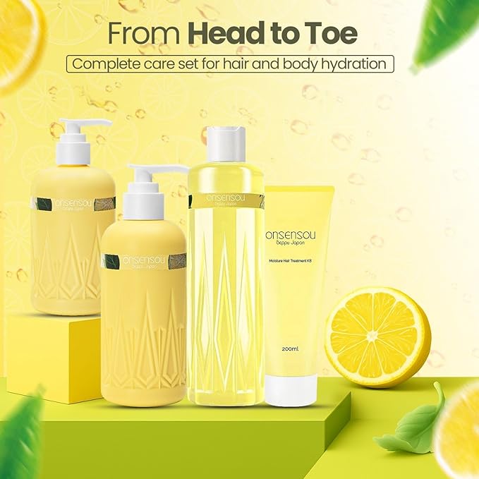 Moisturizing Body Wash for Dry Skin Women & Men, Full Body Washes with Hot Spring Yeast, Green Algae Extract & AHA from Japan, Natural Body Wash, Daily Use, 10.1 Fl Oz