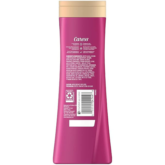 Caress Moisturizing Peony & Almond Blossom Body Wash For Fresh, Smooth Skin Body Soap To Soothe & Unwind 20 fl oz, Pack of 4