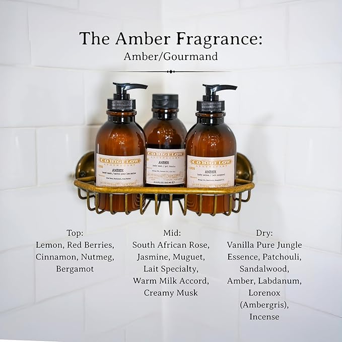 C.O. Bigelow Iconic Collection Amber Body Wash, Scented Shower Gel with Coconut Oil and Aloe Vera, 10.5 fl oz