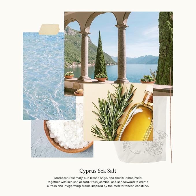 Thymes Hard-Working Hand Cream - Hand Moisturizer with Shea Butter, Sunflower Seed Oil & Pro-vitamin B5 - For Women & Men - Travel Size - Skin Care (Cyprus Sea Salt, 2.5 fl oz)