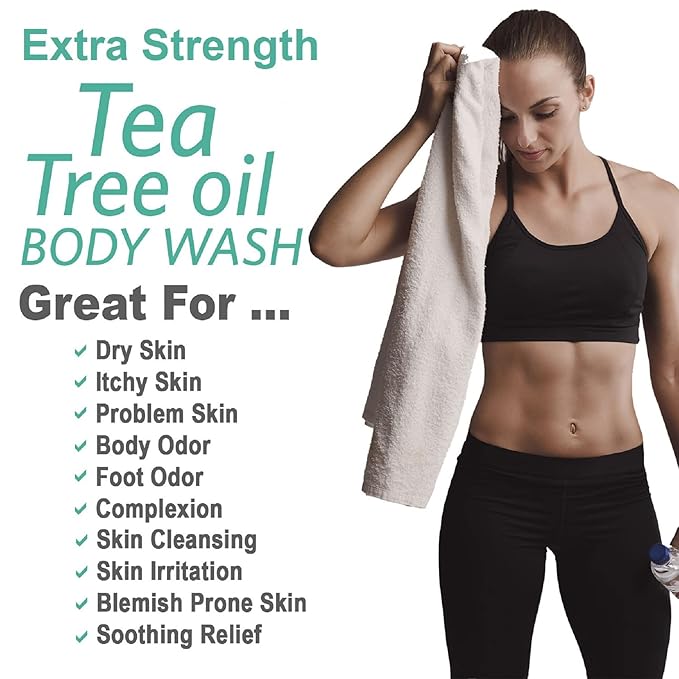 Natural Riches Tea Tree Body Wash for Men & Women,16 fl oz – Full Body Cleanser with Natural Oils, Deodorizing & Soothing Formula for All Skin Types