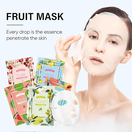 30 Sheets Face Masks Skincare for Women, Hydrating Face Masks Suitable for Sensitive Skin, Bulk Soothe and Moisturizing Facial Mask for Skin Care, Home Face Mask Skincare Spa for All Skin Types