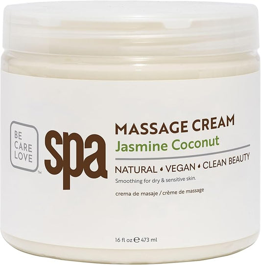 Be Care Love (BCL) Spa Massage Creams (16 fl oz, Jasmine & Coconut)