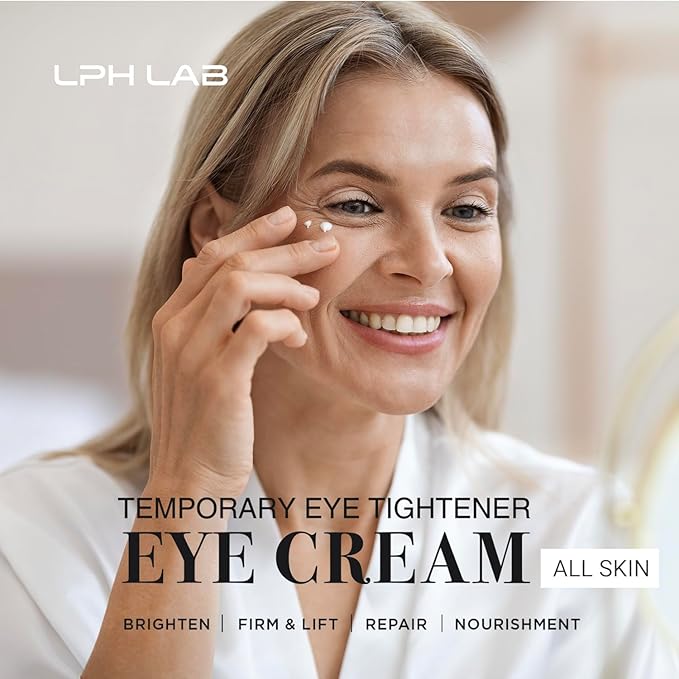 Temporary Eye Tightener Eye Cream, Instant Reduces Under-Eye Bags, Dark Circles&Puffiness, Anti Aging Fine Lines, Firm That Delicate Skin Under Your Eyes 0.5 oz - 2 pcs