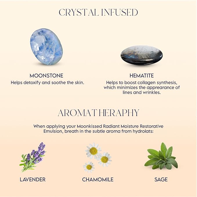 ieró Beauty Moonkissed Restorative Moisture Emulsion | Hydrating Anti-Aging Face Moisturizer | Helps Reduce Fine Lines and Wrinkles | Skincare for Day or Night | Paraben and Cruelty Free | 1.69oz