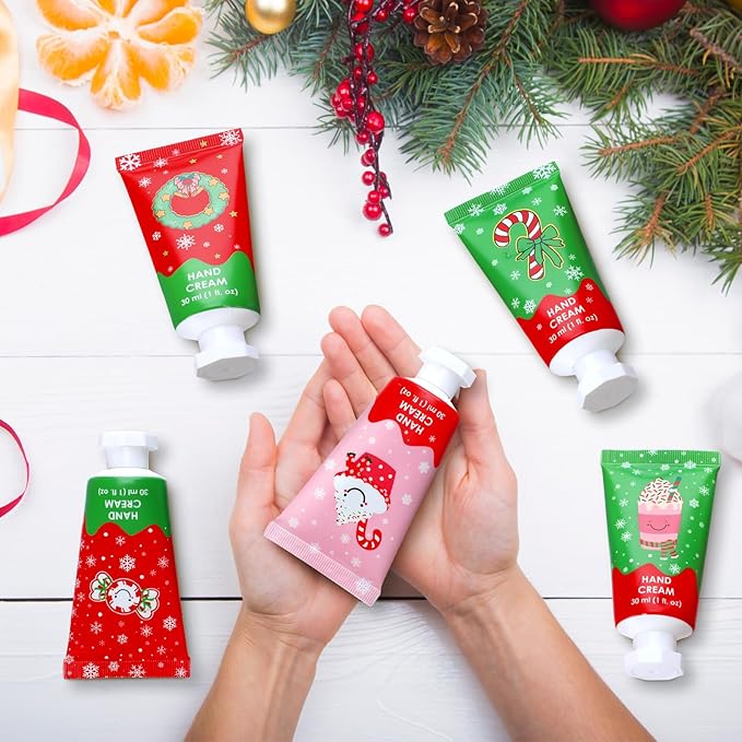 Loopeer 72 Pcs Christmas Hand Cream Gifts Bulk for Women Hand Lotion Travel Size Mini Cremas Para Manos for Dry Cracked Hands Moisturizer Cream for Stocking Stuffers Gift Xmas travel Calendar Advent