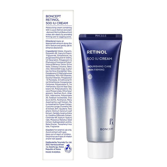 Retinol 500 IU Face Cream – Gentle Daily Anti-Aging & Hydrating Korean Moisturizer (1.69 fl. Oz/50ml) | Firming & Pore Refining