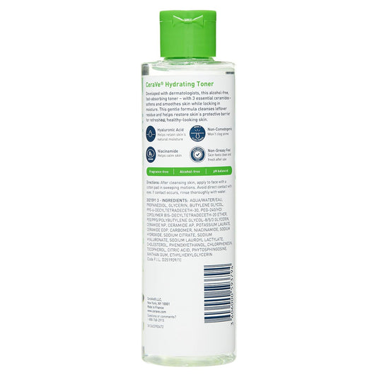 Hydrating Toner for Sensitive Dry Skin with Hyaluronic Acid, Niacinamide & Ceramides – Alcohol-Free, Fragrance-Free, Non-Comedogenic Korean Face Toner, 6.8 Fl Oz