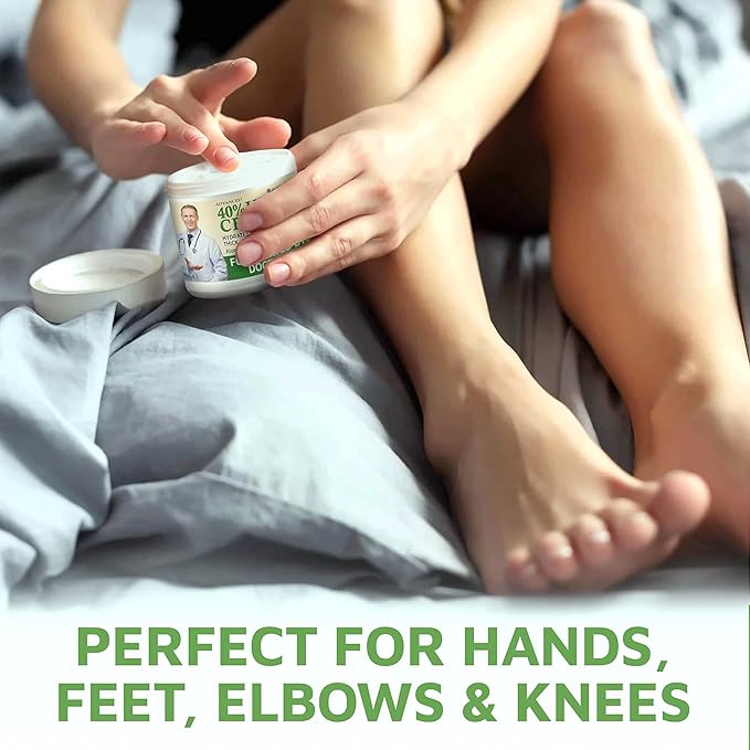 Urea Cream 40 Percent for Feet, Formulated by Doctors, Foot Cream for Dry Cracked Heels, Foot Callus Remover, Rehydrates Dry, Rough, Dead Skin on the Feet, Hands, and Elbows, Free Pumice