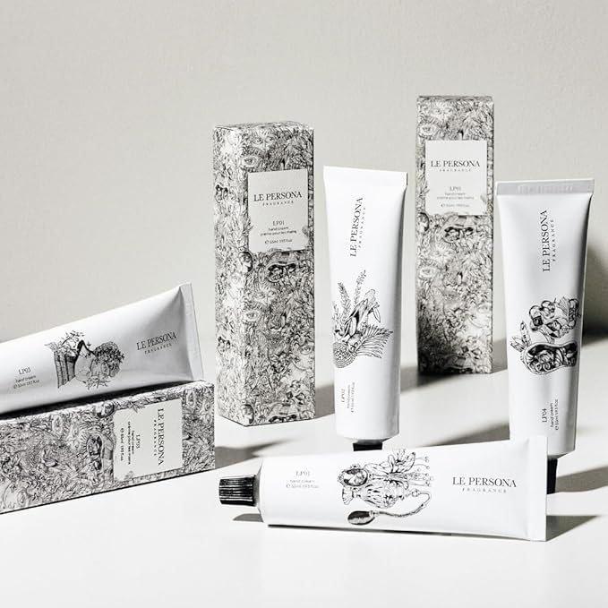 Scented Hand Cream For Women By Perfumers - Anti Wrinkle, Brightening, Non-Greasy Moisturizer - Luxury Korean Hand Cream For Gift 1.9oz/55ml (1.93 fl oz, LP02 Peacock Feather)