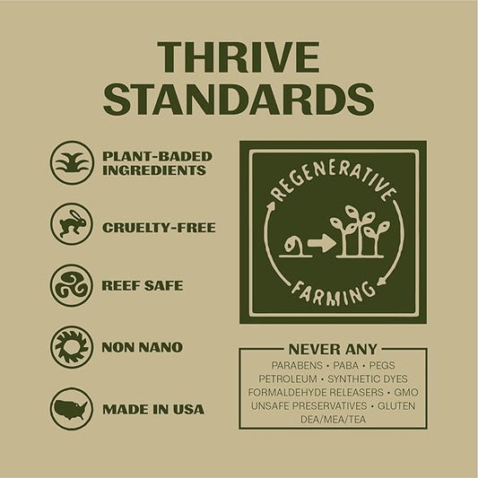 Thrive Natural Care Moisturizing Mineral Face Sunscreen SPF 30 & Water Resistant Reef Safe Body Sunscreen SPF 50 Bundle - Broad Spectrum Zinc Oxide Sunblock, Vegan