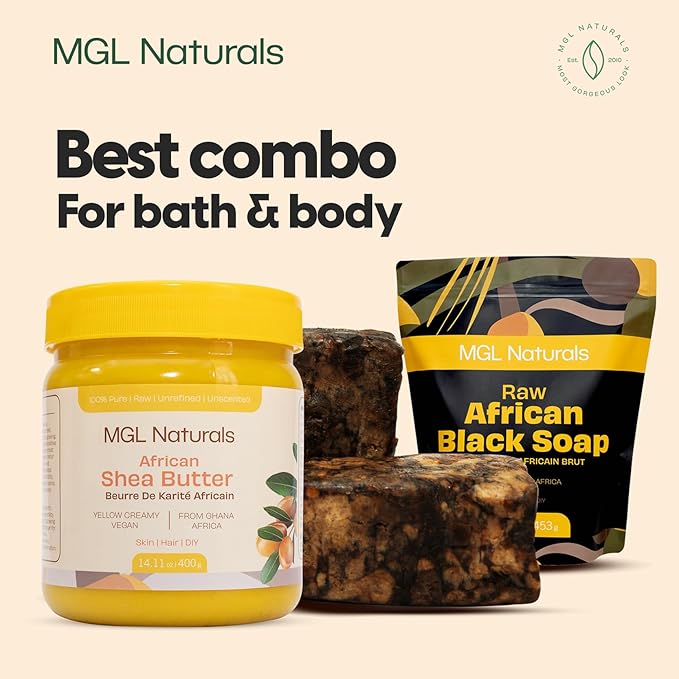 Raw African Black Soap, 1 lb.