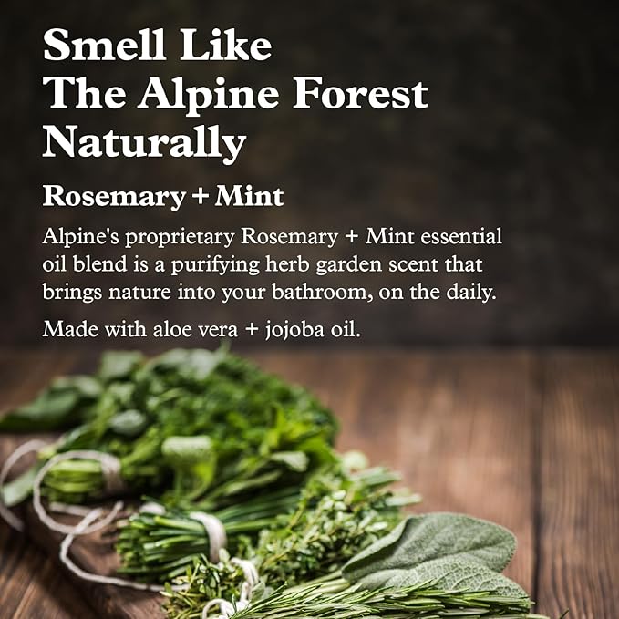 Alpine Provisions Earthy Rosemary + Mint Body Wash – Nutrient-Rich with Chamomile & White Tea Extracts – Vegan, Sulfate-Free, Plastic-Free Packaging – 16.9 fl oz