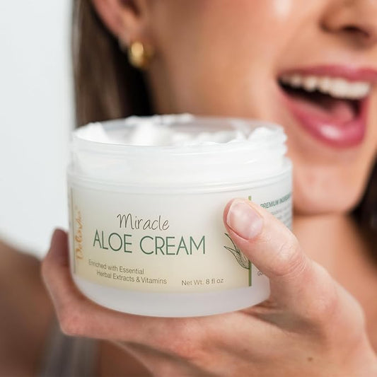 Deluvia Miracle Aloe Cream | Face & Body Moisturizer with Vitamin E & Organic Aloe Vera (2 Ounce (Pack of 1), Unscented)