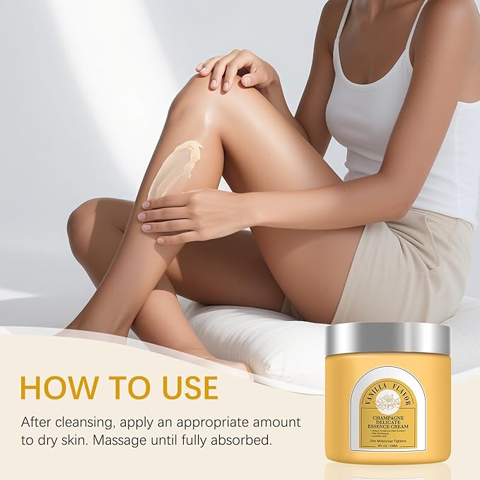 Champagne Lift Body Cream, with Pink Pepperslim Firming Essence Deeply Moisturizing Nourishing Dry Skin Vanilla Body Cream.