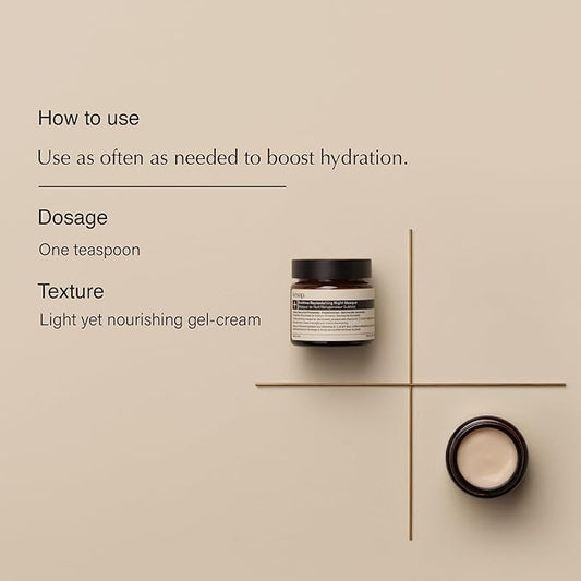Aesop Sublime Replenishing Night Masque | Hydrating Masque with Vitamins B, C, E, and F | Overnight Mask for Dry, Dehydrated, Dull, Patchy Skin | 2.1oz / 60mL