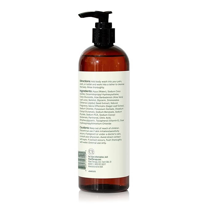 Plant Therapy Coconut Ylang Ylang Natural Body Wash 16 oz For all Skin Types, Sulfate Free Body Wash, For Men or Women, Sweet & Tropical Natural Scent, Luxurious Lather, Cleanses & Soothes Skin