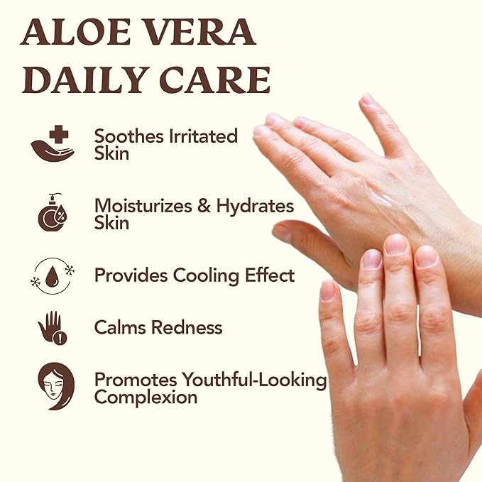 Aloe Vera Spray Bottle Travel Size | Vitamin C, E & A | Skin Care, Hair Spray, Facial Moisturizer, Hair Growth, Facial Cleanser, Sunburn Relief & After Sun Lotion 3.3oz