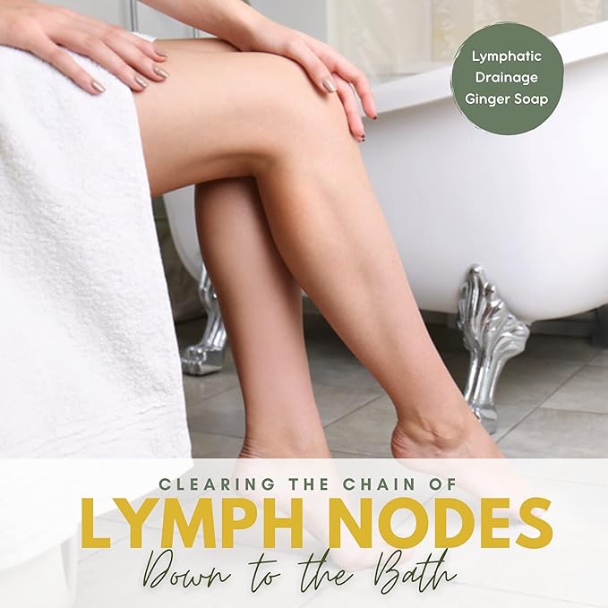 Ginger Soap Lymphatic Drainage Pack 3 - Anti-Cellulite Skin Tightening - Natural Ingredients Detox Soaps for Deep Clean Shower, Detoxification, Rejuvenating