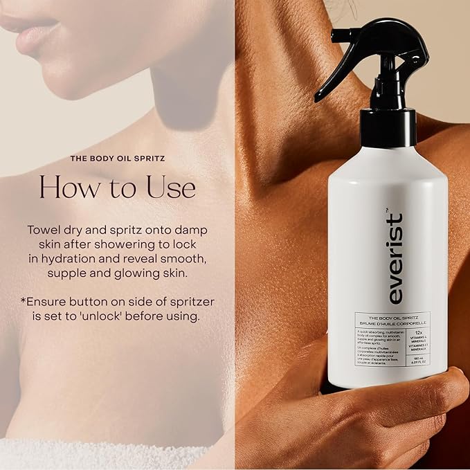 The Body Oil Spritz, Instant Absorption, Non-greasy, Vegan, Skincare Ingredients, 6.1 fl oz
