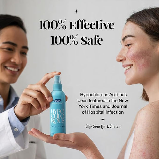 Hypochlorous Acid Spray for Face and Skin | Piercing Aftercare Spray | 4 oz Hypochlorous Acid Sprays for Face, Skin, Acne, Eczema, Body Acne Sprays, Piercing Aftercare, Facial Wound Solution, Workout