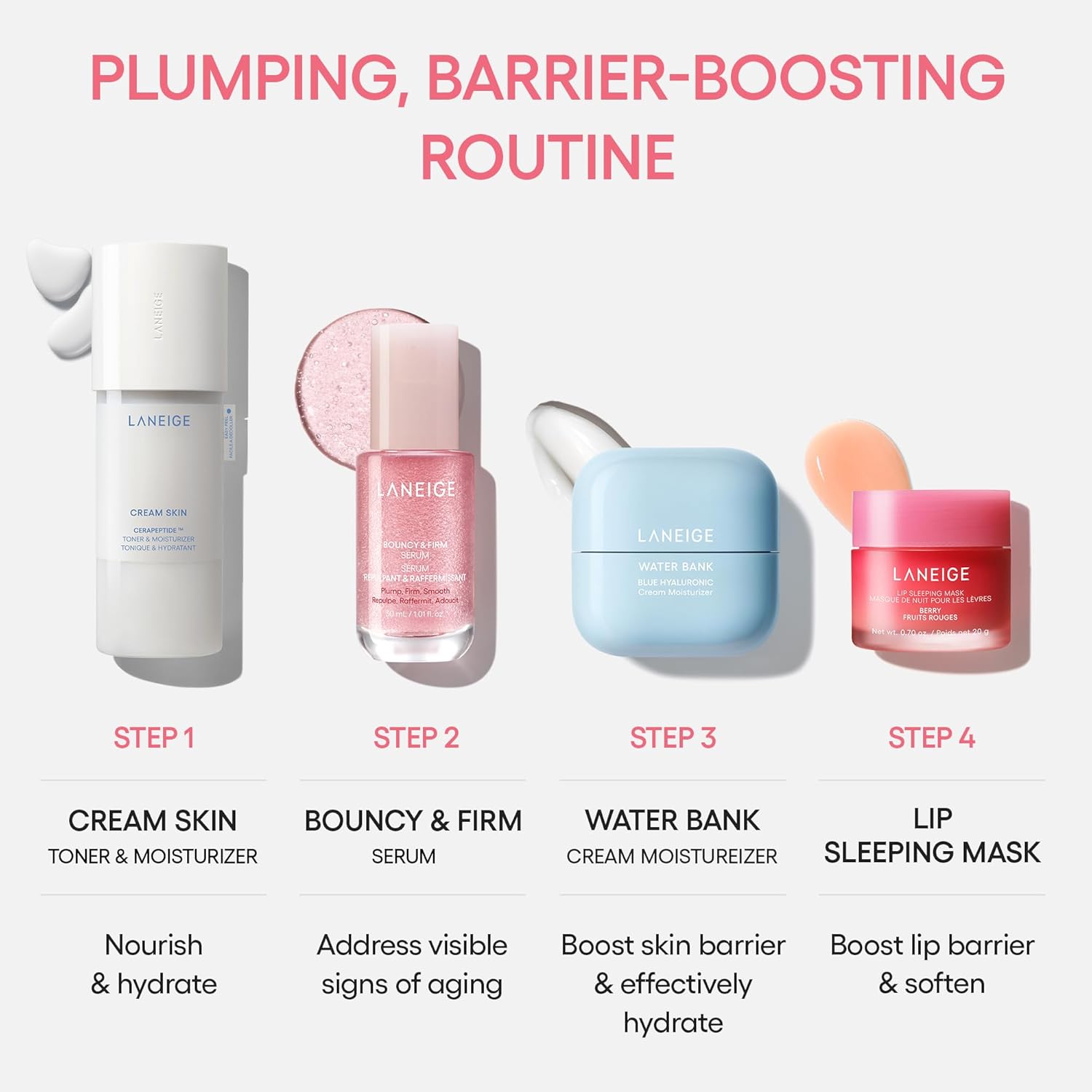 Bouncy & Firm Serum: Korean Slow Aging Collagen Serum with Peptides for Plumping, Firming, & Hydrating