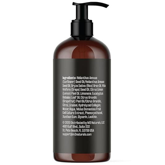 Firming Body Massage Oil with Collagen & Stem Cell – Helps Smooth The Appearance of Cellulite & Improve Skin Texture – Refreshing Aromatherapy Body Oil for Legs & Full Body – 8 Fl Oz by M3 Naturals