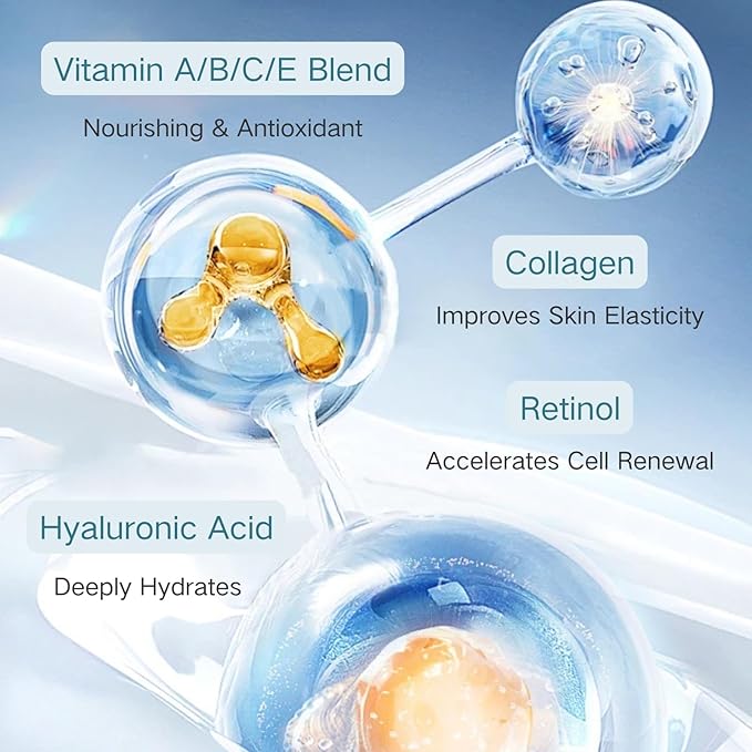Retinol Cream for Face - Moisturizer Face Cream - Wrinkle Cream for Women - Anti Aging Face Cream with Collagen,7% Hyaluronic Acid - Day and Night Facial Neck Firming Cre am, Moisturizing Nourishing
