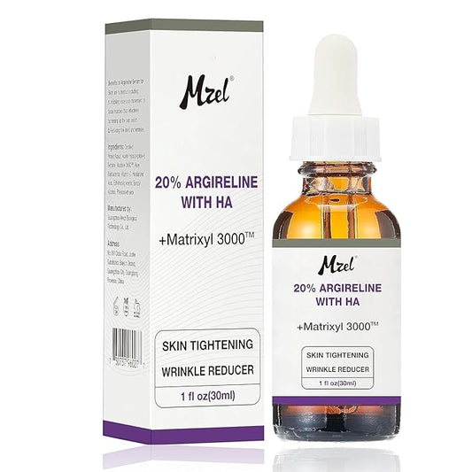 20% Argireline Serum with Matrixyl 3000 Pure Hyaluronic Acid For Face,With Vitamin C,Deep Wrinkle Reducer Anti Aging Tones Skin and Stimulates Collagen Peptides Serum For Face