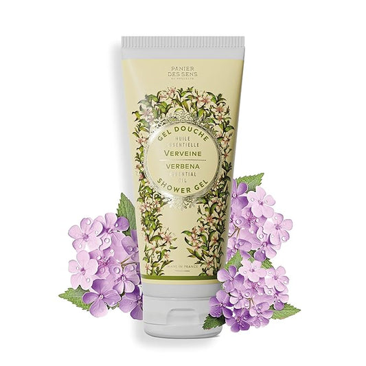 Panier des Sens - Verbena Moisturizing Body Wash for Women & Men - Gentle Shower Gel with 96% Natural Ingredients for Normal, Sensitive Skin - Body Care Made in France, SLS Free, Vegan - 6.8 Floz