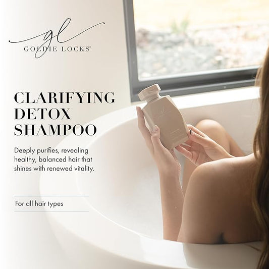 Goldie Locks Clarifying Shampoo - Sulfate-Free Deep Cleansing Detox for Scalp and Hair - Removes Buildup and Excess Oil - Safe for Extensions & Color-Treated Hair - Protein-Free - 8.45 fl oz