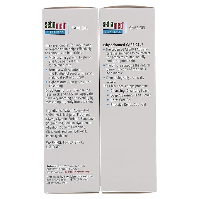 SEBAMED Clear Face Care Gel 50ml - (Pack of 2)