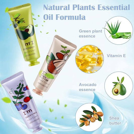 Blcculi 30 Pack Hand Cream Gift Set,Mini Hand Lotion for Dry Cracked Hands,Travel Size Hand Care Cream Fragrance Hand Lotion,Moisturizing Hand Cream for Women,Mothers Day Gifts, Valentine's Day