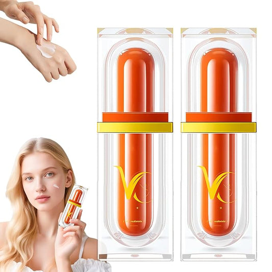 Fivefold Vitamin C Face Cream Brightens and Conceals, 2025 New Moisturizing Cream, Premium Face Serum for Daily Use, Lightweight Concealer Cream for Office, Brightening Moisturizer for Women (2)