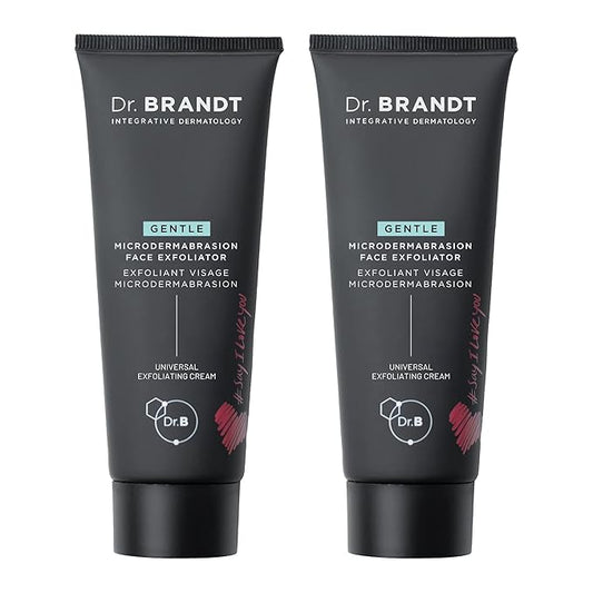 Dr. Brandt Microdermabrasion Renewing Face Exfoliator - Reduces Dull Skin, Uneven Texture, Fine Lines, Acne Scars & Wrinkles - 2.0 oz, Pack of 2